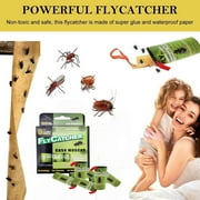 LIGHTSMAX 8 Pack Fly Strips, Fly Trap Indoor/Outdoor, Fly Ribbon Tape, Gnat Killer Trap for Flies