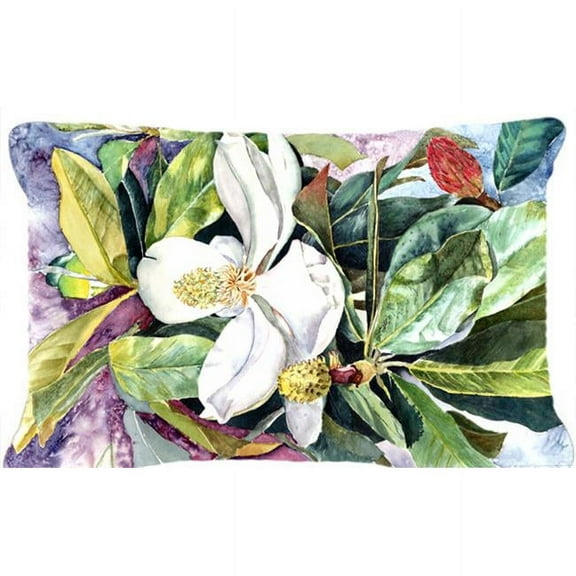Magnolia Canvas Fabric Decorative Pillow