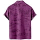 thumbnail image 2 of Camisas Hombre Vestir Camiseta de manga corta con estampado de botones de calle para exteriores con brillo nocturno de árbol de , informal a la moda (Pink, 3XL), 2 of 4
