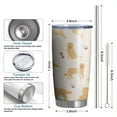 thumbnail image 6 of 20 Oz Golden Retriever with Bones and Paws Coffee Tumbler Double Wall Insulated Stainless Steel Water Bottle | Metal Reusable Thermoses Flask with Cup Cap | Leak & Sweat Proof with Anti-Dust Lid, 6 of 7