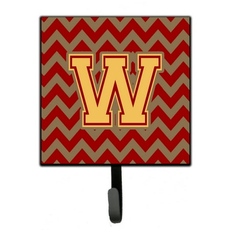 

Carolines Treasures CJ1048-WSH4 Letter W Chevron Garnet and Gold Leash or Key Holder 7Hx4.25W multicolor
