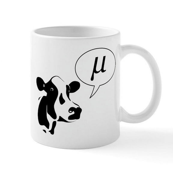 CafePress - Scientific Cow Goes Mu Mugs - 11 oz Ceramic Mug - Novelty Coffee Tea Cup