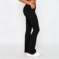 thumbnail image 6 of Karymi Shorts for Women Fold Over High Waist Flared Yoga Pants, Solid Slim Fit Bootcut Casual Lounge Trousers with Side Pockets, Stretchy Workout Pants Halara Pants Women, 6 of 9