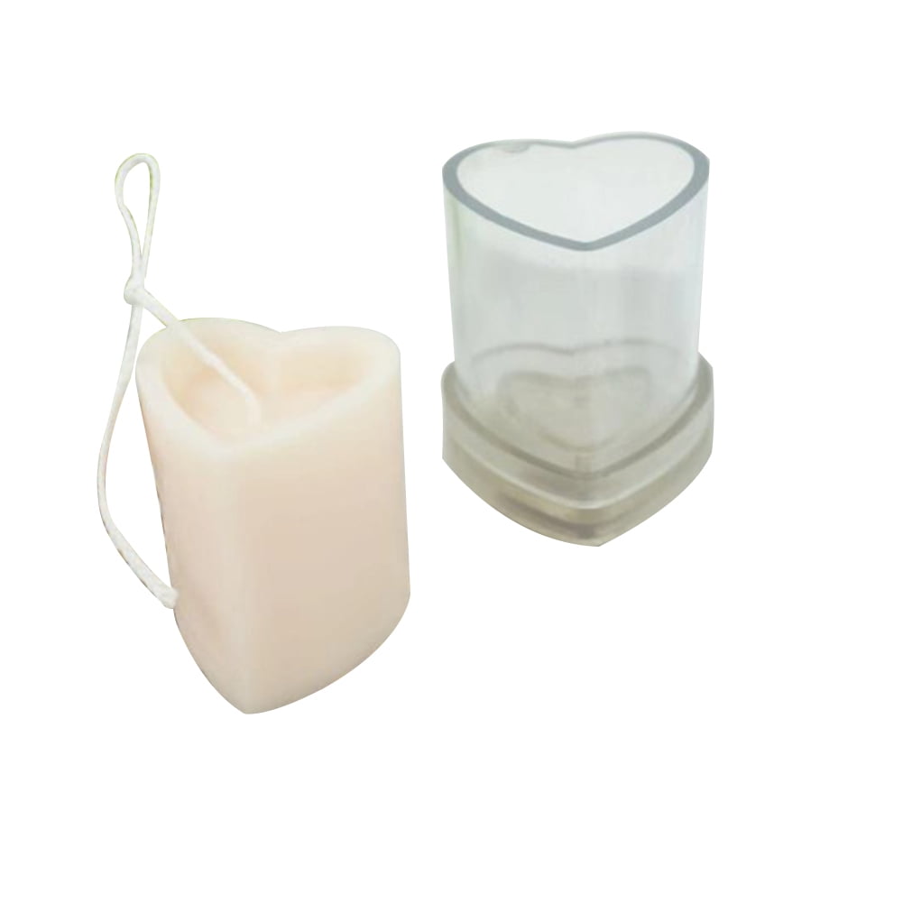 Soy Wax Vegan Heart-Shaped Candles Plastic Free Eco-Friendly Set of 3 Scented Heart Candles Gift
