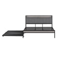 thumbnail image 4 of Quest Queen Size Metal Platform Bed Frame with Trundle - Black, 4 of 15