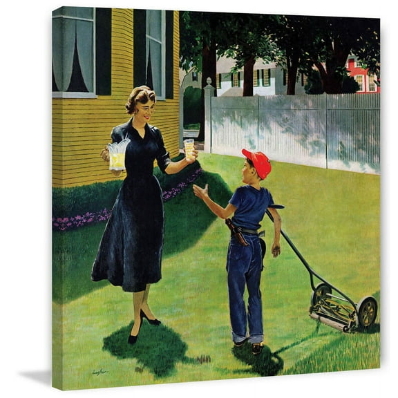 Marmont Hill "Lemonade for the Lawnboy" by George Hughes Painting Print on Canvas