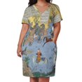 thumbnail image 2 of Faridun - Vestido de manga larga con agujeros para mujer, regalo informal con bolsillos, ropa para sus hijos, 2 of 6