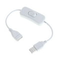 thumbnail image 4 of HLONK ESTONE USB cable New 28cm USB 2.0 A Male to A Female Extension Extender White Cable With Switch ON OFF Cable, 4 of 10