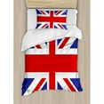 thumbnail image 3 of Ambesonne Union Jack Duvet Cover Set, Classic Traditional Flag United Kingdom Modern British Loyalty, Decorative 3 Piece Bedding Set with 2 Pillow Shams, King Size, Blue Red, 3 of 3