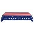 thumbnail image 2 of Hometravel Patriotic Plastic Tablecloth, American Flag Design Table Cover for Indoor and Outdoor Use, Water-Resistant and Easy-Clean Table Protection for Parties, Picnics, Events, 2 of 6