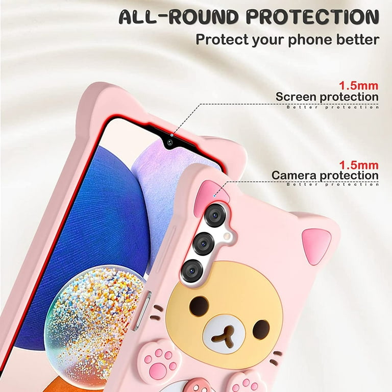 for Samsung Galaxy S23 Plus 6.63D Kawaii Cute Cartoon Bear Cool Fun Funny  Bear Soft TPU Case Silicone Cover for Samsung Galaxy S23+