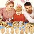 thumbnail image 3 of ACDANC Easter Bunny Wooden Serving Tray Easter Charcuterie Board Bunny Egg Plates Dishes Cheese Display Food Dish for Butcher Block Vegetables Fruit Salad Wood Decorative Tray, 3 of 8