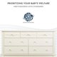 thumbnail image 5 of Aurora 7 Drawer Double Dresser, Ivory Lace, 54x20.3x34 Inch (Pack of 1) My Lux Decor Round, 5 of 8