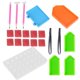 thumbnail image 1 of DIY herramientas de bordado de diamantes pintura de diamantes de imitación juego de taladro de punto de cruz pinzas de pegamento caja de almacenamiento Kit de bolígrafo 21 piezas AweSitey JJ15622-00, 1 of 6