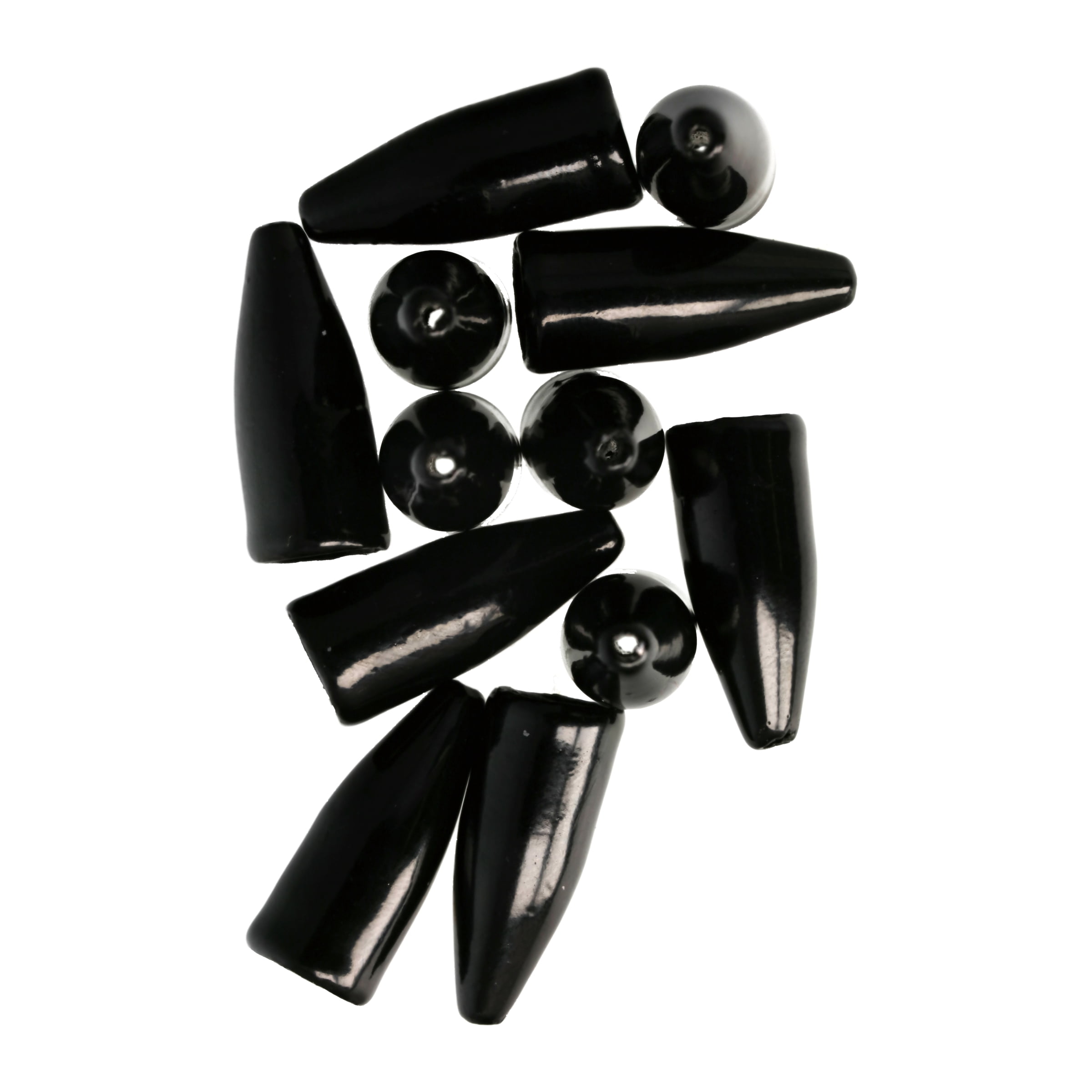 (3 pack) Eagle Claw Lazer Sharp Pro Series Worm Sinkers Value Pack, Black, 1/4 Oz., LPSWWB-14