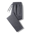 thumbnail image 2 of OSOLU Solid Color Loose Sweatpants Summer Fall Men's Straight Long Pants Casual Sports Fitness Ankle Length Pants Trousers Fashionable Classic Leisure Bottoms, 2 of 5