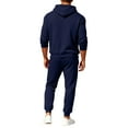 thumbnail image 5 of Men's Fall/Winter Hooded Sports Set, for Casual Training and Cold Weather Activities,Navy,XL, 5 of 9
