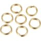 thumbnail image 1 of 20 piezas de anillos partidos de acero inoxidable con doble bucle, llavero dorado para pulseras, collares y joyas., 1 of 2