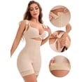 thumbnail image 3 of DARING DIVA Shapewear Tummy Control Compression Bodysuit with Zipper Crotch L Beige, 3 of 6