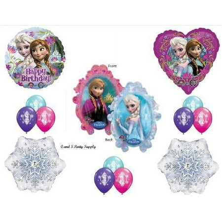 NEW!! Happy Birthday Frozen Anna & Elsa Disney Movie PARTY Balloons Decorations Supplies