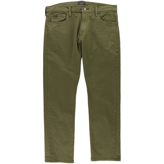 Ralph Lauren - Vaqueros de pierna recta Varick para hombre, verde, 36 W x 30 L Ralph Lauren Pierna recta
