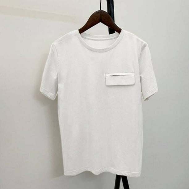 Camiseta De Manga Corta Para Mujer, Cuello Redondo, Holgada, Para