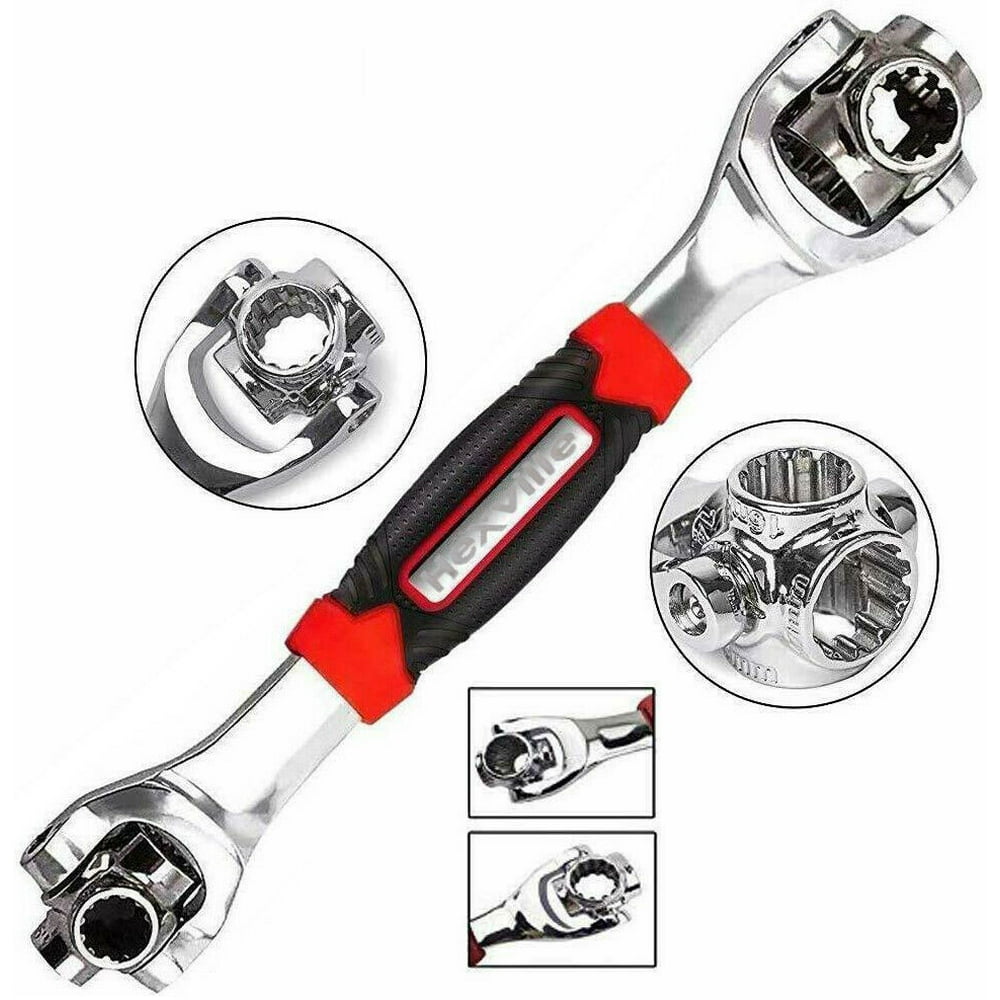 48 IN 1 360° Multi-Function Universal Wrench Handy Adjusted Tool Socket ...