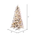 thumbnail image 3 of Vickerman 4.5' x 30" Flocked Atka Pine Artificial Christmas Tree, 3mm LED Color Changing Lights, 3 of 3