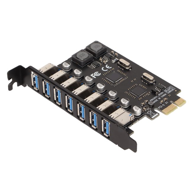 Tarjeta De Expansión Para Computadora De Escritorio, Módulo USB Duradero Estándares Estrictos Tarjeta Adaptadora De Velocidad De Transmisión Rápida Para Windows XP Para Linux Cergrey 7 Ports Expansion Card