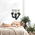 thumbnail image 4 of Tapiz colgante de pared de macramé con hojas Macarena Tapiz para colgar en la pared Verde, 4 of 8