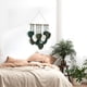 thumbnail image 4 of Tapiz de pared de macramé con hojas, tapiz tejido, arte de pared minimalista y elegante Verde, 4 of 8