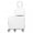 White, variant on Plenkra 20 Inch Ride-On Luggage with Small Carry-On Suitcase, 6 Spinner Wheels & Retractable Handle, Hardshell Carry-On Suitcase for Smooth Rolling, Fun Scooter Suitcase for Travel