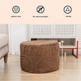 thumbnail image 2 of Round Ottoman Pouf Ottoman Foot Stool Seat Faux Fur Bean Bag Foot Rest Floor Chair Leg Rest for Living Room, Bedroom or Wedding Gifts 20x20x14 Inches (Coffee), 2 of 18