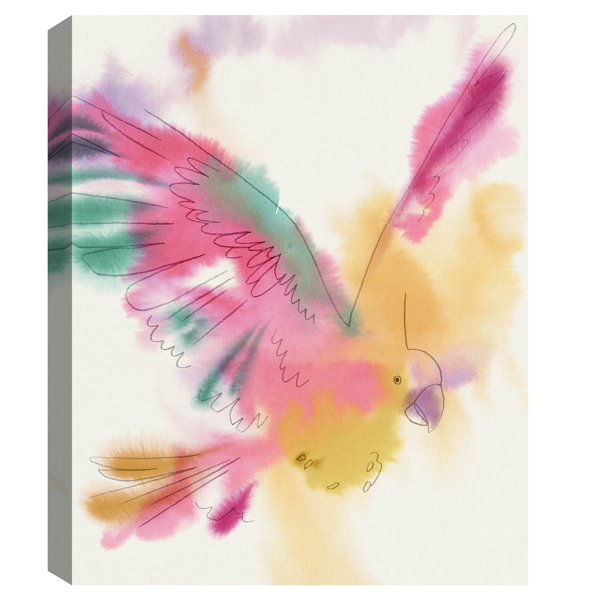 Paradise Parrot Glide by Kristine Hegre Canvas Art Print