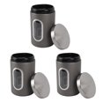 thumbnail image 5 of 3pcs Canister Stainless Steel Airtight with Visible Window Coffee Container for Kitchen Mixed Grains Food Silver Gray, 5 of 5