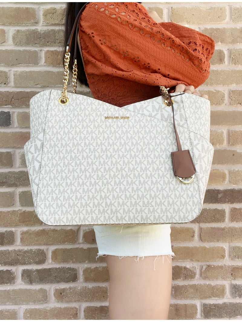 Michael Kors Original Large Chain Shoulder Tote Handbag, Jet