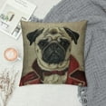 thumbnail image 2 of Renaissance Dog Throw Pillow Cover - Tache Bownparte -PiecesInch Square French, 2 of 5