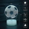 thumbnail image 4 of 7 Colors 3D Illusion Light Lamp Auto Gradual Changing 3D Night Light | Home Room Decoration Table Lamp| Christmas Birthday Gift (Soccer Led Light), 4 of 5
