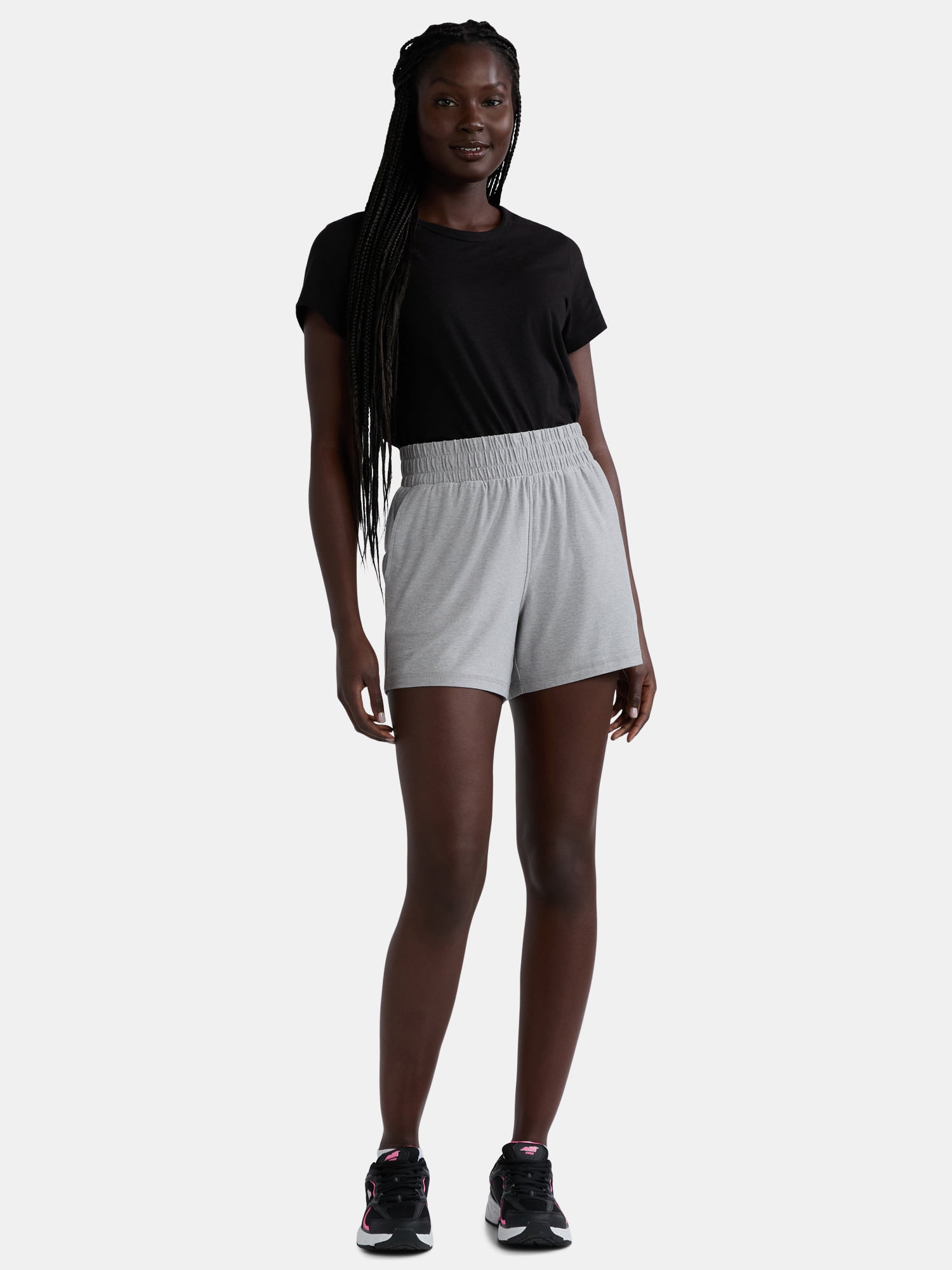 Athletic Works Women's and Women’s Plus ButterCore Soft Performance Gym Shorts, Available in 1, 2 and 5-Pack, Sizes XS-4X
