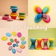thumbnail image 2 of Oessuf 16 piezas de rocas apilables de madera extragrandes: juguetes Montessori seguros para niños de 1 a 3 años Bloques de madera Waldorf para niños pequeños 1 a 3 piedras apilables suaves para niños, 2 of 5