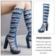 thumbnail image 2 of 1 par de botas altas hasta la rodilla prácticas para mujer, botas de pierna alta, botas de tacón alto para dama, 2 of 5