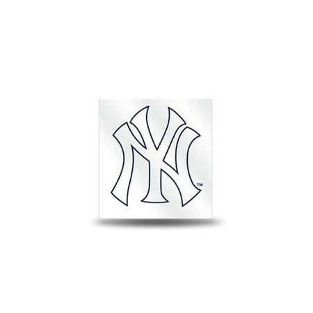 New York Yankees White Ny Static Cling Decal Sticker New