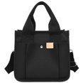 thumbnail image 1 of Bolso Mujer Lona Bandolera Simple Sólido Hobo Adolescente Niñas Monedero Negro, 1 of 7