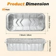 thumbnail image 3 of Uxcell 20-Pack Grill Drip Pans, 7.9 x 3.6 x 2.8 Inch Disposable Aluminium Foil Grease Trays for 5017 Griddle/BBQ Accessories [Silver Tone], 3 of 6