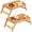 Beige, variant on Artmeer Bamboo Bed Tray Table with Folding Legs and Handles Breakfast Serving Tray Laptop Desk for Bed Sofa Eating Working Snacks White