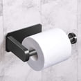 thumbnail image 5 of Portarrollos de papel higiénico autoadhesivo Rawiri - Portarrollos de papel higiénico no perforado - Adhesivo de pared de acero inoxidable pintado - Negro, 5 of 5