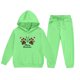 thumbnail image 5 of Conjunto de sudadera con capucha de manga larga para niños con estampado invernal y pantalones deportivos con lazo en las piernas, deportivo informal con forro polar para mayor calidez, conjunto de do, 5 of 5