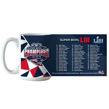 New England Patriots Super Bowl LIII Champions 15oz. Roster Coffee Mug - No