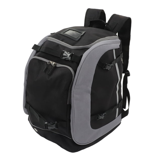 Snowboard Backpack, Multi Compartments Large Capacity Black Gray Ski Boot Bag 65L Oxford Fabric for Travel