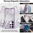 thumbnail image 2 of Magnetic Clear for Samsung Galaxy S24 Ultra Case Leopard Glitter [Compatible with Magsafe] Slim Soft TPU Electroplated Shockproof Protective Phone Case Cover for Samsung S24 Ultra Purple, 2 of 13
